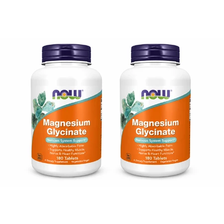 Now Foods Magnesium Glycinate, 2x180 tablets