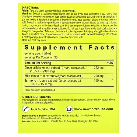 Active Liver 2x30 comprimidos, New Nordic