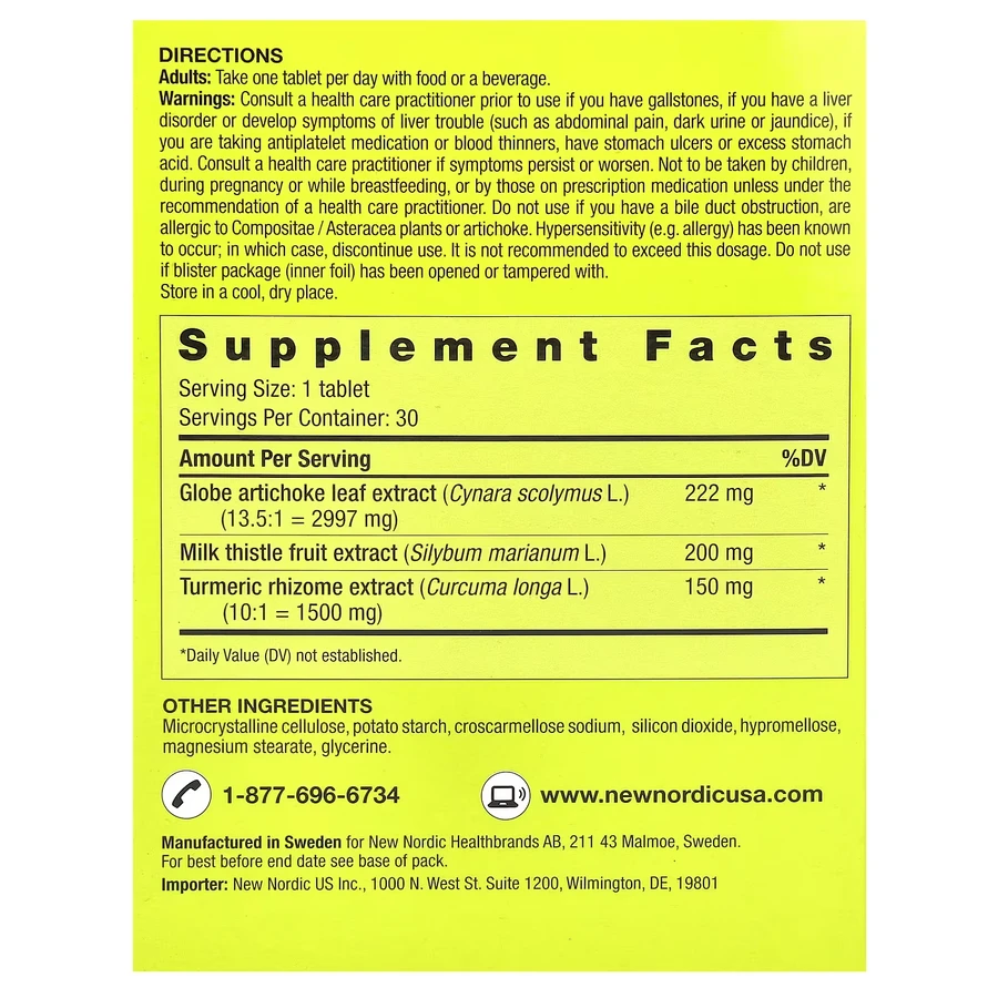 Active Liver 2x30 comprimidos, New Nordic