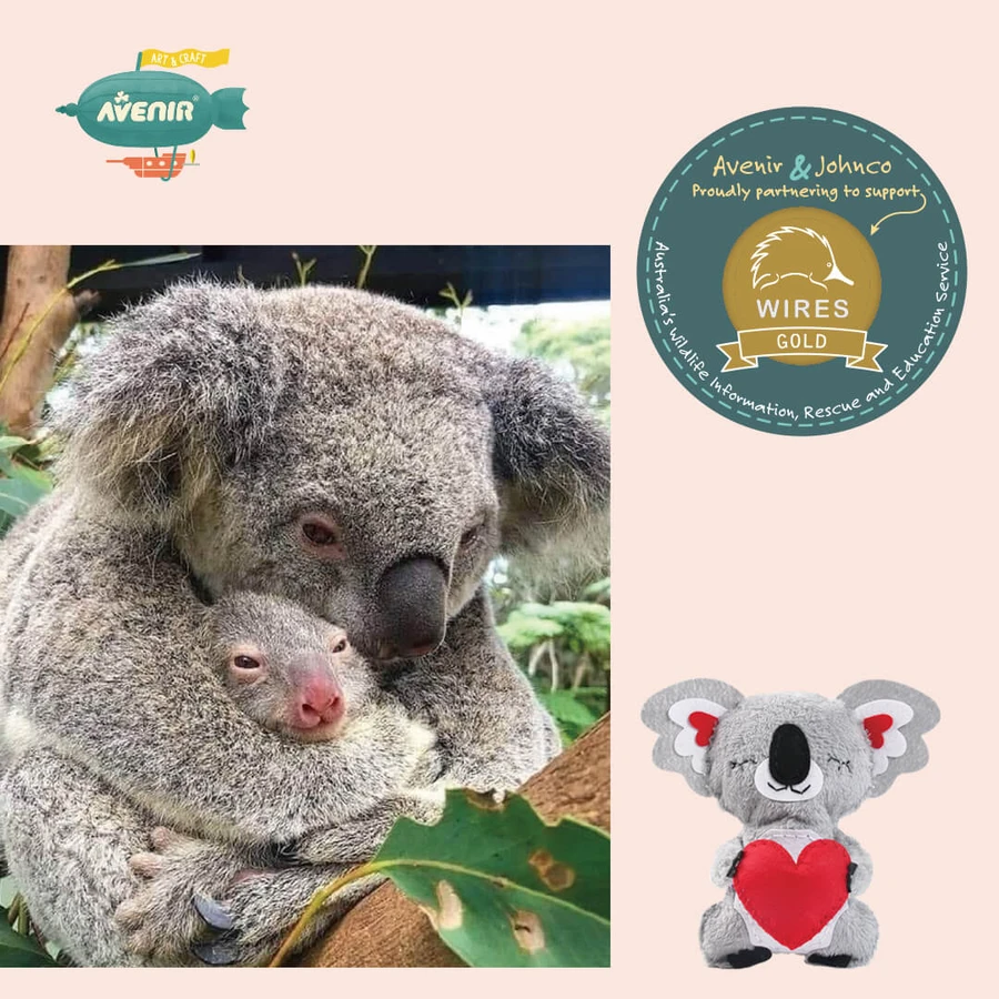 Nähset „Meine erste Puppe“, Koala mit Herz