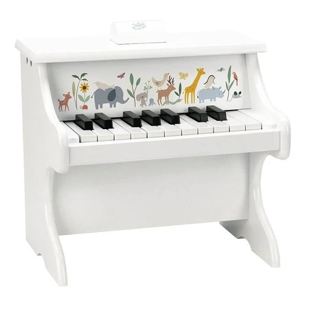 Witte houten piano met dieren - Sarah Betz - Vilac
