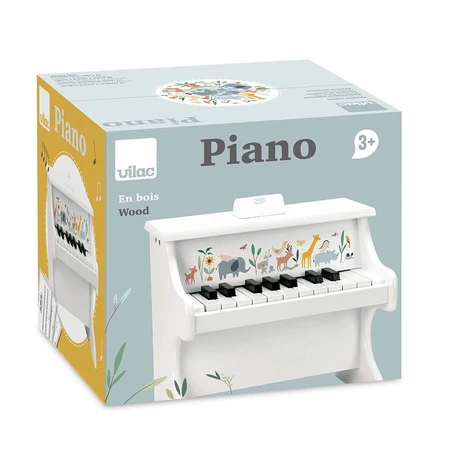 Witte houten piano met dieren - Sarah Betz - Vilac
