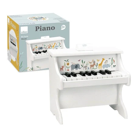 Witte houten piano met dieren - Sarah Betz - Vilac