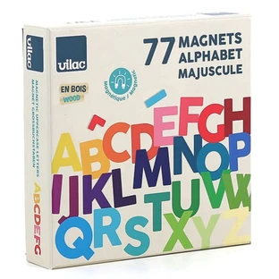 Lettres majuscules magnétiques en bois - Vilac