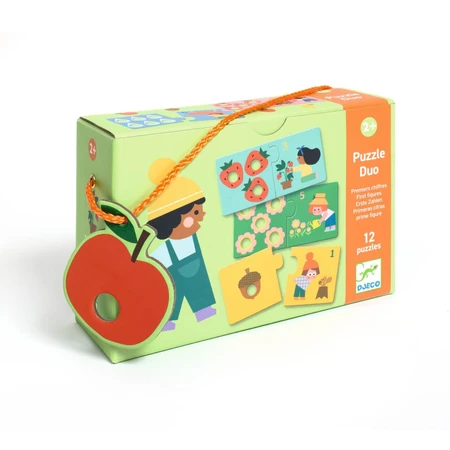 Djeco „Erste Zahlen“ – Taktiles Duo-Puzzle