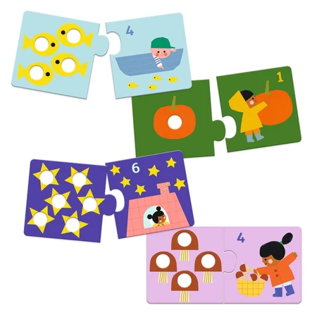 Djeco „Erste Zahlen“ – Taktiles Duo-Puzzle