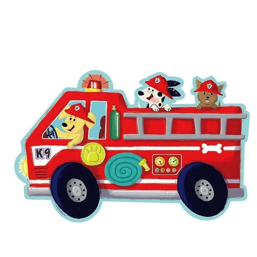 Puzzle „Feuerwehr-Welpen“ – Feuerwehrauto, großes Bodenpuzzle