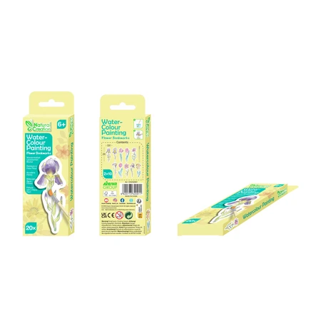 Coffret d'aquarelles - Marque-pages « Fleurs », collection « Créations naturelles »