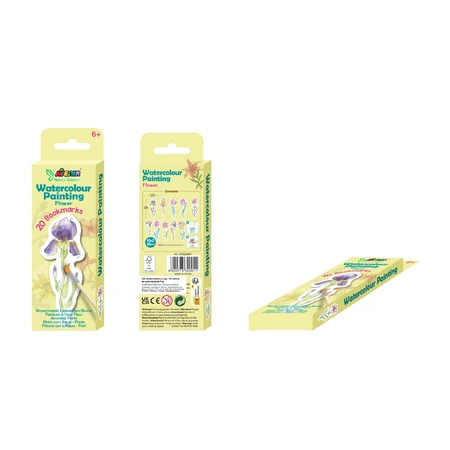 Coffret d'aquarelles - Marque-pages « Fleurs », collection « Créations naturelles »