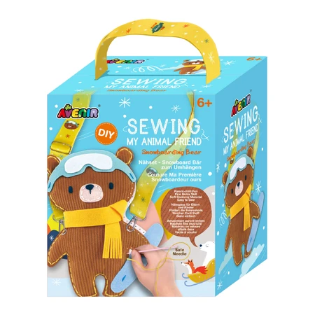 Set de costura «Mi amigo animal» - El oso esquiador