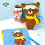 Set de costura «Mi amigo animal» - El oso esquiador