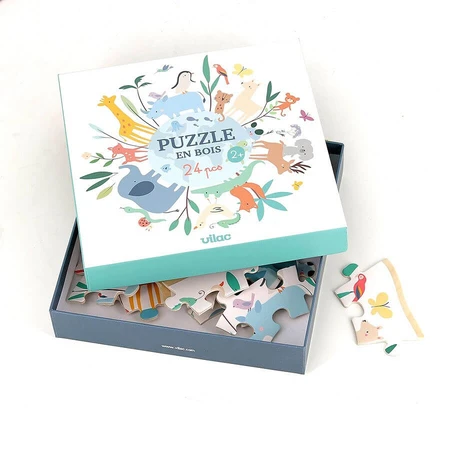 Puzzle en bois - Le tour du monde - Sarah Betz - Vilac
