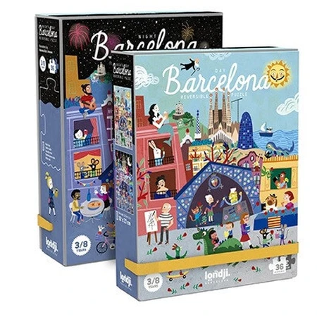 Londji Reversible Puzzle: Day and Night in Barcelona