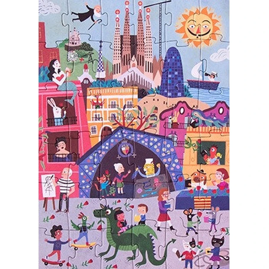 Londji Reversible Puzzle: Day and Night in Barcelona