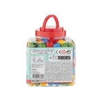 Kit créatif, perles en bois dans un seau, rouge