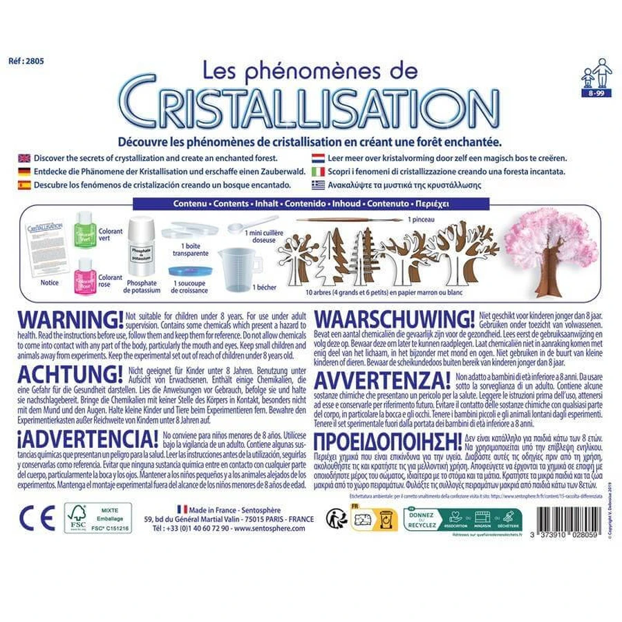 Kit d'expérimentation - Le phénomène de la cristallisation
