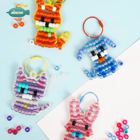 Kit de perles créatif avec des perles amusantes - Pendentif « chiot »