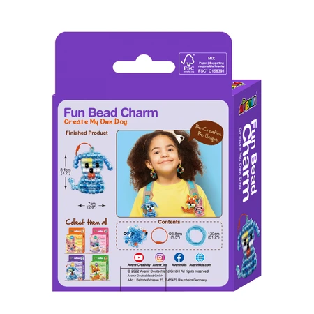 Kit de perles créatif avec des perles amusantes - Pendentif « chiot »