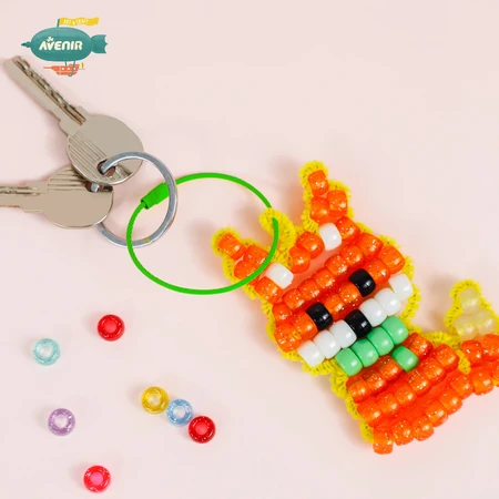 Kit de perles créatif avec des perles amusantes - Pendentif « chiot »