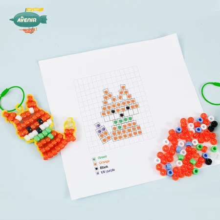Kit de perles créatif avec des perles amusantes - Pendentif « chiot »