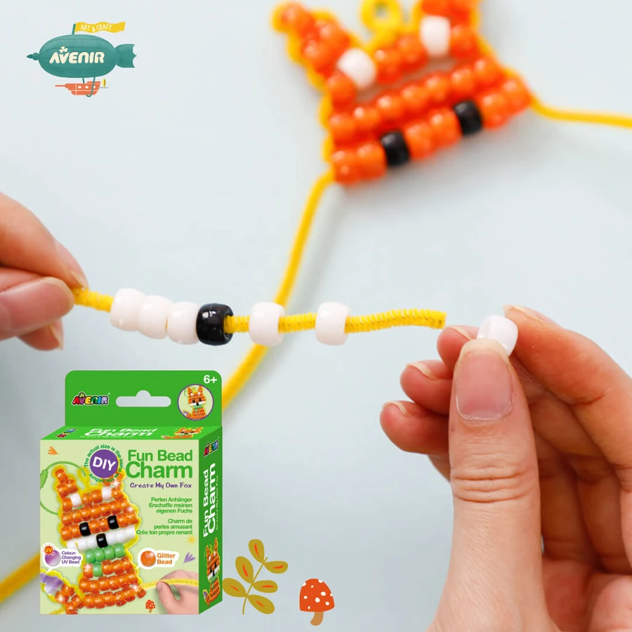Kit de perles créatif avec des perles amusantes - Pendentif « chiot »