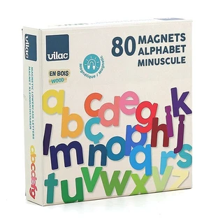 Magnetische houten kleine letters - Vilac