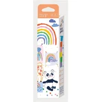 Lot de 6 crayons de cire en forme de cube, Haku Yoka - couleurs de l'arc-en-ciel