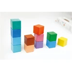 Lot de 6 crayons de cire en forme de cube, Haku Yoka - couleurs de l'arc-en-ciel