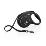 FLEXI Classic, correa retráctil para perros, nailon, negra, M (25 kg, 5 m)