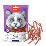 Tiras de carne seca WANPY, pato, bolsa de golosinas para gatos, 80 g