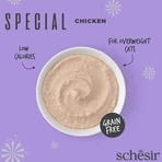 SCHESIR Special Light, Chicken, grain-free wet cat food pouch, for cats with obesity, (mousse), 70g