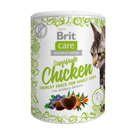 BRIT Care Snack Superfruits, Chicken and Sea Buckthorn, Grain-Free Cat Treats, 100g