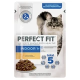 PERFECT FIT Cat Indoor 1+, Chicken, wet cat food pouch (in sauce), 85g