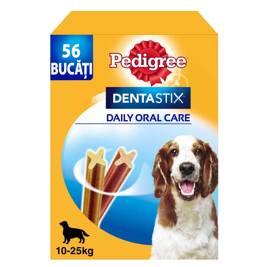 PEDIGREE DentaStix, M, Hondenkoekjes Megapack, 7 stuks x 8, 1,44 kg