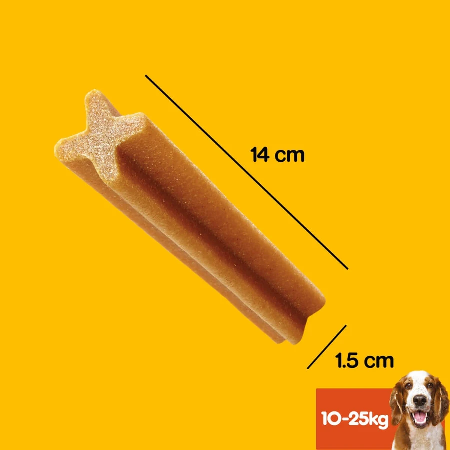 PEDIGREE DentaStix, M, Hondenkoekjes Megapack, 7 stuks x 8, 1,44 kg