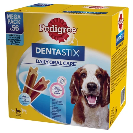 PEDIGREE DentaStix, M, Hondenkoekjes Megapack, 7 stuks x 8, 1,44 kg