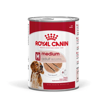 ROYAL CANIN Comida húmeda para perros adultos de tamaño mediano (paté), 410 g