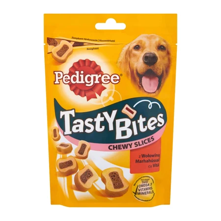 PEDIGREE Tasty Bites, dog treats, cheese slices, 155g
