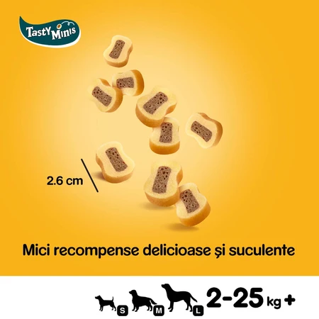 PEDIGREE Tasty Bites, dog treats, cheese slices, 155g