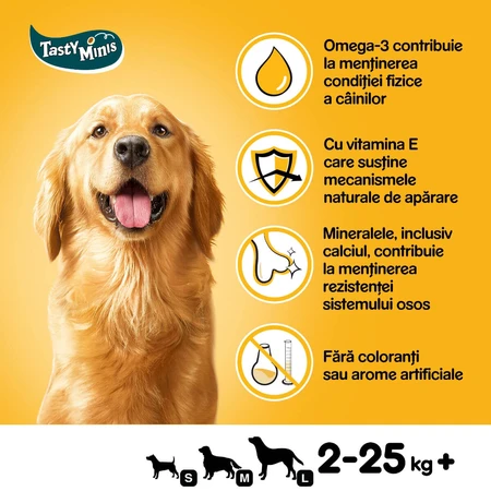 PEDIGREE Tasty Bites, dog treats, cheese slices, 155g
