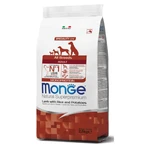 MONGE Natural Superpremium Monoprotein, XS–XL, Lamm und Reis, Trockenfutter für Hunde, 2,5 kg