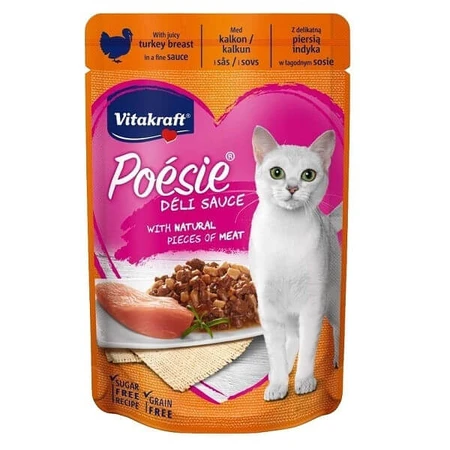 Vitakraft Poesie: bolsita con forma de corazón en salsa, 85 g