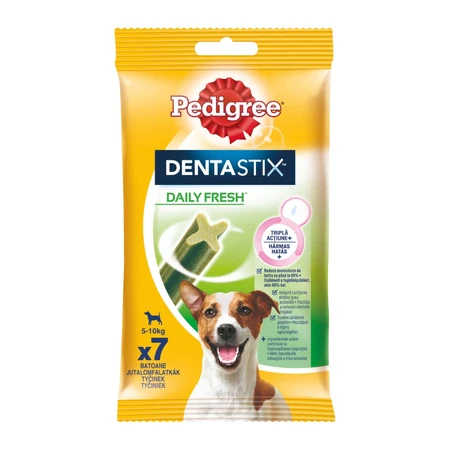 PEDIGREE DentaStix Daily Fresh, hondensnoepjes voor kleine rassen, staafjes, groene thee, 7 stuks