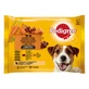PEDIGREE Mixed Breed, XS-XL, Beef and Turkey, wet dog food pouches (in sauce), multipack, 100g x 4