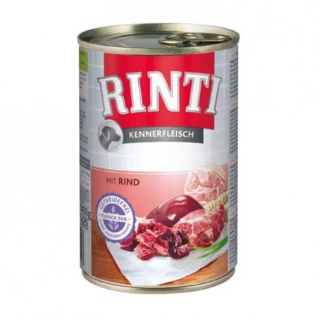 RINTI, XS-XL, carne de vacuno, comida húmeda para perros sin cereales (en su propio jugo), 400 g
