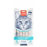 WANPY Skin & Coat Creamy Treats, Tuna and Salmon, Functional Cat Treats for Skin & Coat, (puree), 70g