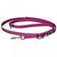 JULIUS-K9 Color &amp; Gray, doppelt verstellbare, rutschfeste Hundeleine mit Griff, 2 Karabiner, 50 kg, Stoff, Gurtband, 20 mm x 2,2 m, Rosa