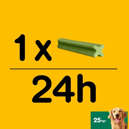 PEDIGREE DentaStix Daily Fresh, treats for large dogs, sticks, green tea, 7 pieces