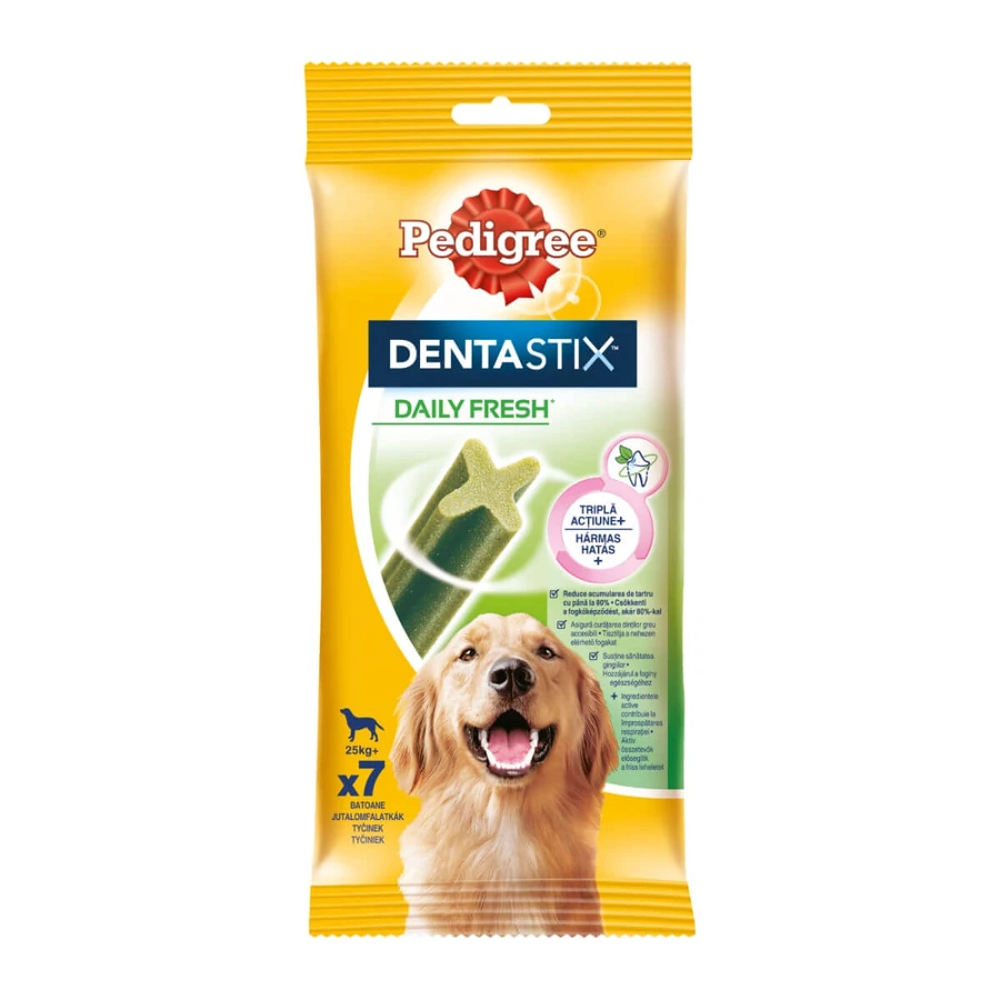 PEDIGREE DentaStix Daily Fresh, treats for large dogs, sticks, green tea, 7 pieces