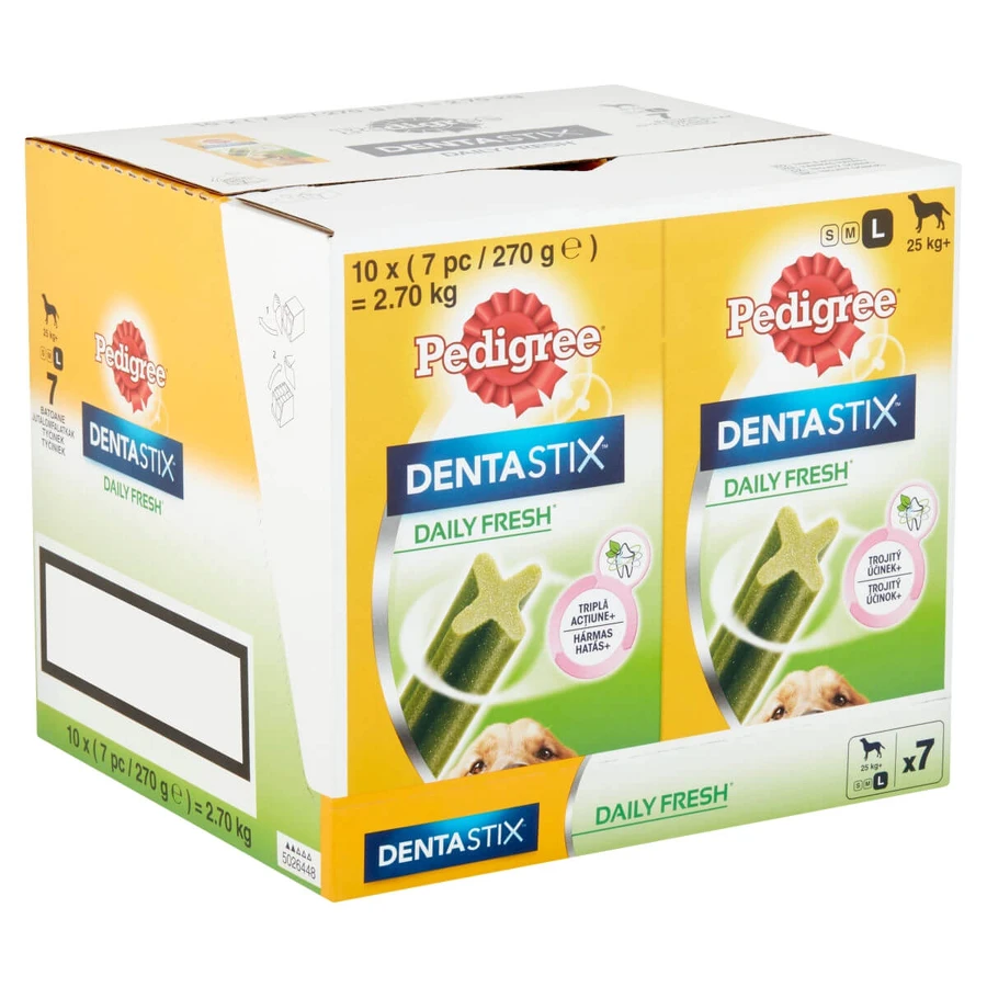 PEDIGREE DentaStix Daily Fresh, treats for large dogs, sticks, green tea, 7 pieces